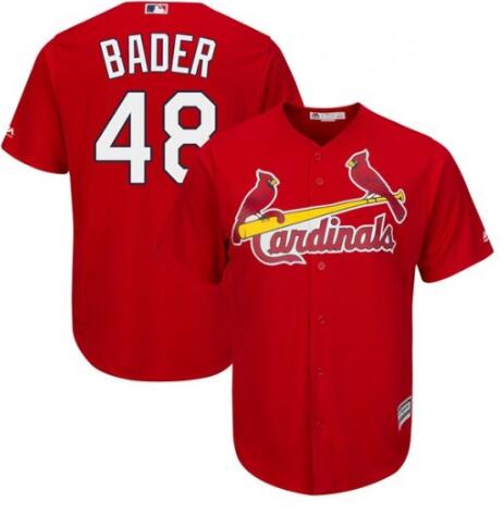 Men's St. Louis Cardinals #48 Harrison Bader Red Cool Base Stitched MLB Jersey